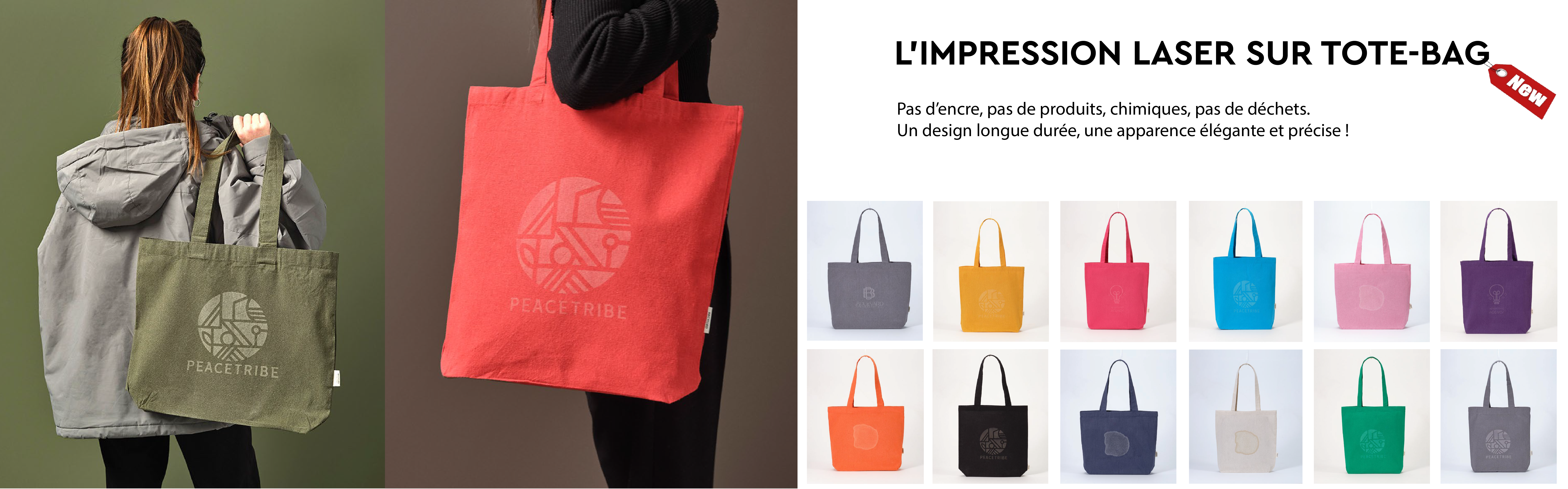 L'impression laser sur tote-bag